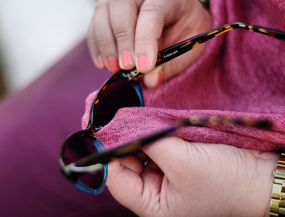 Große Größen Plus Size Fashion Blog Firmoo sunglasses dotted shirt new look inspire c&a deichmann nude ballerinas nkd fiorelli bag