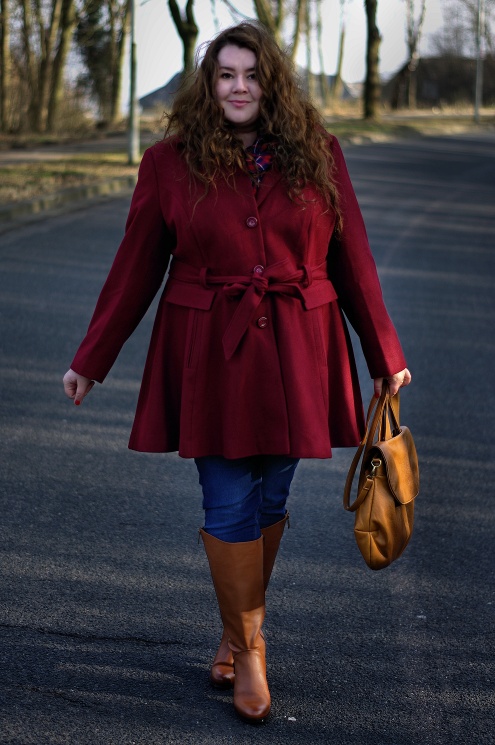 Große Größen Plus Size Fashion Blog asos curve jilsen amber burgundy coat