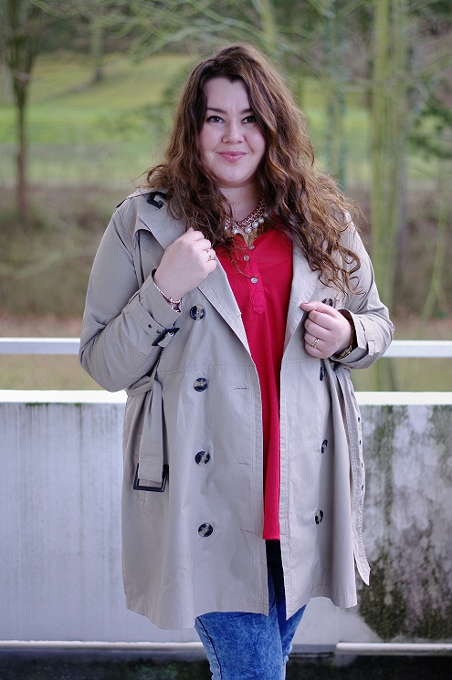 Große Größen Plus Size Fashion Blog kik textil beige trench coat janina