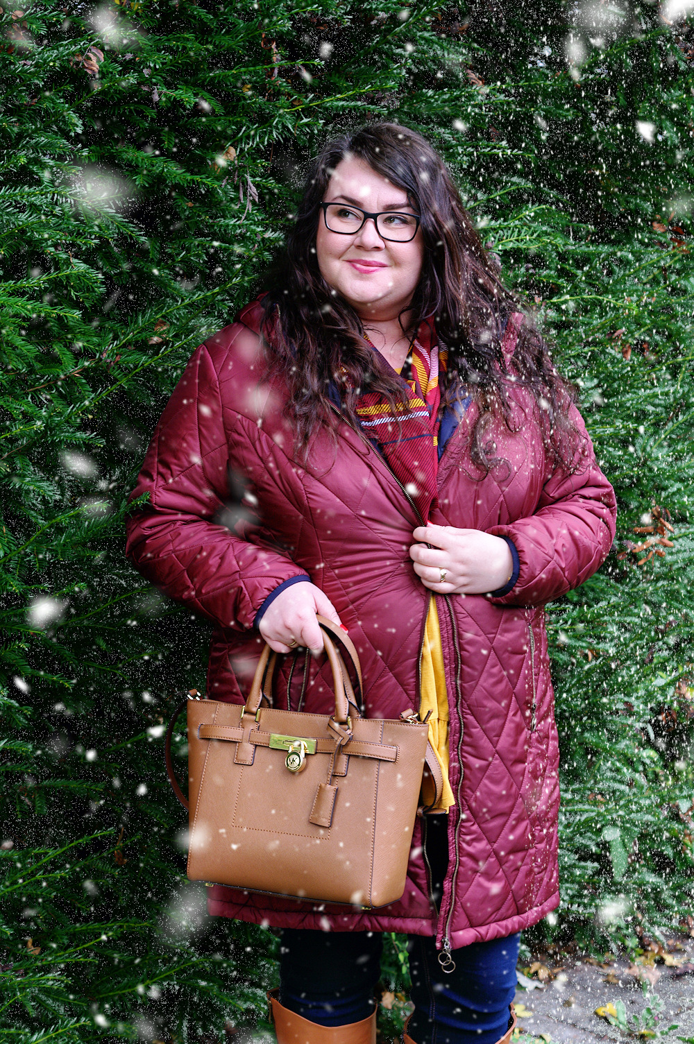Große Größen Plus Size Fashion Blog sheego rote jacke snow schnee